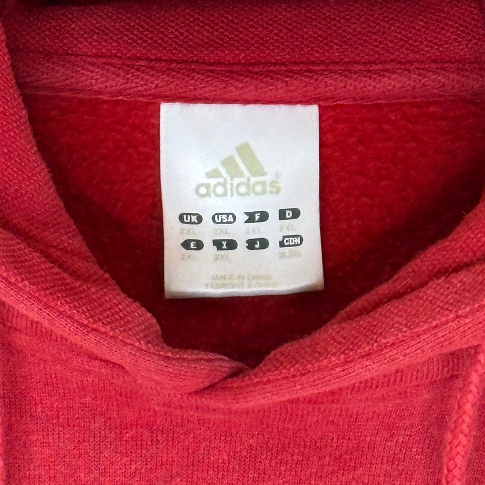 Vintage Boston Red Sox Adidas Red White Hoodie Sweatshirt Size 2XL - Picture 4 of 9